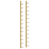 Wall Mounted Wine Rack for 12 Bottles Gold Iron 340880