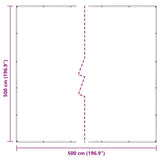 Clear Tarpaulin with Eyelets 5x5 m PVC 4018612