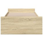 Bed Frame with Drawers without Mattress Sonoma Oak 75x190 cm Small Single 3280351