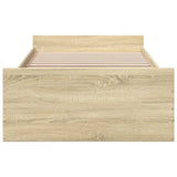 Bed Frame with Drawers without Mattress Sonoma Oak 75x190 cm Small Single 3280351