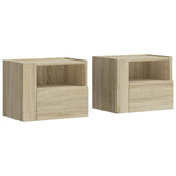 Wall-mounted Bedside Cabinets 2 pcs Sonoma Oak 45x30x35 cm 848316