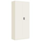 File Cabinet White 90x40x200 cm Steel 339760