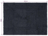 Area Rugs Square Dark Grey 160 x 160 cm Jute 42010438