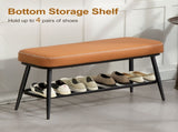 Leather Shoe Storage Bench 50607798