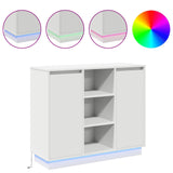 LED Sideboard White 90 x 32 x 75 cm Engineered Wood 869682