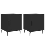 Bedside Cabinets 2 pcs Black 40x40x50 cm Engineered Wood 827599