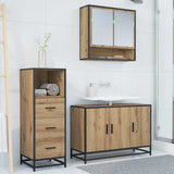 Bathroom Furniture Set 3 pcs Artisan Oak Engineered Wood 3402409
