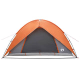 Camping Tent with Rainfly Water-resistant Dome Grey and Orange 42028532