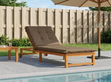 Sunlounger Cushion GEMERT 100% Polyester Taupe 190 x 60 x 9 cm 947371
