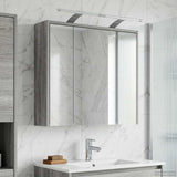 Bathroom Mirror Cabinet Grey Sonoma 63.5 x 16 x 62.5 cm 889164