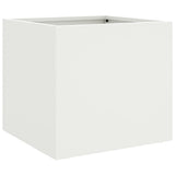 Planters 2 pcs White 32x30x29 cm Steel 841538