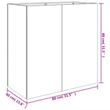 Planter 40x80x80 cm Corten Steel 824536