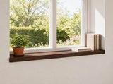 Window Sills 2 pcs Dark Brown 90 x 20 x 2 cm Solid Beech Wood 42048297