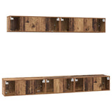 TV Cabinet Set Wall-mounted 5 pcs Old Wood Engineered Wood 3393384