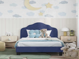 Children's Bed Frame with Headboard Police Blue 90 x 190 cm 42010956