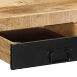 Desk 100x50x75 cm Solid Rough Wood Mango 4015931