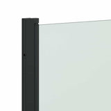 Shower Enclosure Black 130 x 138 cm ESG Glass and Aluminium 42018548