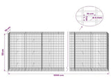 Gabion with 5 mm Wire and 5x10 cm Mesh 1000x50x150 cm 3464774