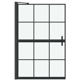 Bath Shower Screen Black and Transparent 80 x 68 x 128 cm 42018553