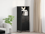 Book Cabinet Black Oak 43 x 36 x 150.5 cm Engineered Wood 886624