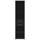 Highboard Black Engineered wood 185 cm tall Storage Highboard 3281449