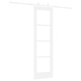 Sliding Door White 61 x 198.5 cm Solid Pine Wood and Glass 3332238