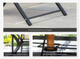 Five-Piece Steel Frame Patio Set - Khaki/Black T3398P328489