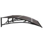 ZNTS Door Canopy Black 150x100 cm Polycarbonate 153573