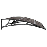 ZNTS Door Canopy Black 150x100 cm Polycarbonate 153573