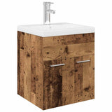 Sink Cabinet with Built-in Basin and Faucet Old Wood 3328905