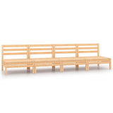 Garden Middle Sofas 4 pcs Solid Pinewood 806592