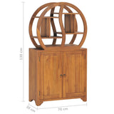 Cabinet with Yin Yang Shelf 70x30x130 cm Solid Teak Wood 320774