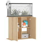 ZNTS Aquarium Stand Sonoma Oak 81x36x73 cm Engineered Wood 833602