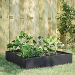 ZNTS Garden Raised Bed Anthracite 100x100x33.5 cm Steel 851026