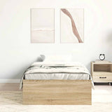 Bed Frame without Mattress Sonoma Oak 90x190 cm Single 3203840