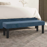 Bench Dark Blue 100 x 30 x 30 cm Velvet 346670
