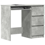 Desk Concrete Grey 90x45x76 cm Engineered Wood 801377