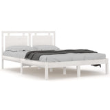 Bed Frame without Mattress White 180x200 cm Super King Solid Wood 3105551
