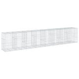 Gabion Basket with Cover 800x100x150 cm Galvanised Iron 3295220