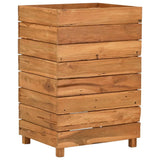 Raised Bed 50x40x72 cm Recycled Teak Wood and Steel 47427