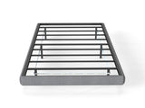 90cm190cm Grey Floating Single Bed Frame with LED Lights, Metal Platform Bed with Underbed Storage, T6135P516183