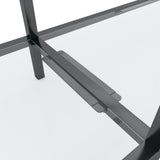 Console Table Transparent 200x35x75.5 cm Tempered Glass 331706