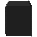 TV Wall Cabinet with LED Lights Black 60x35x41 cm 837304