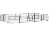 16 Panels Heavy Duty Puppy Playpen, for Small and Medium Dogs, Indoor and Outdoor Use - Grey T3398P376297