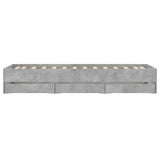 Bed Frame with Storage Grey Sonoma 80 x 200 cm Engineered Wood 3429609