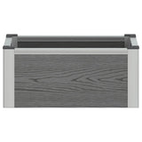 Garden Raised Bed Grey 50 x 30 x 22 cm WPC and Aluminium 42039079