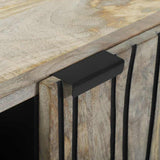 Sideboard White 90 x 33 x 75 cm Solid mango wood 4018000