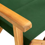 ZNTS Director's Chair Solid Acacia Wood Green 45953