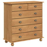 Chest of Drawer ASKIM Brown 91 x 40 x 95.5 cm Solid Pine Wood 4105418