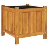 Garden Planter with Liner 42x42x40 cm Solid Wood Acacia 366434